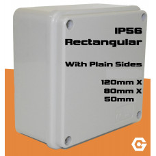 *CLEARANCE*  240 UNITS FOR PRICE OF 120 - 120mm X 80mm X 50mm Rectangular Junction box IP56 with plain sides